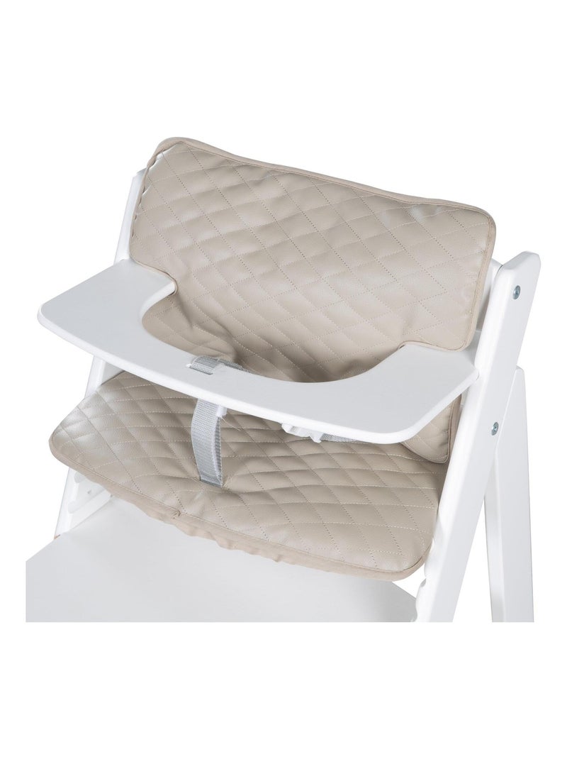 Coussin de chaise haute matelassé 2 pièces en cuir PU 'Luxe' ROBA Grège - Kiabi