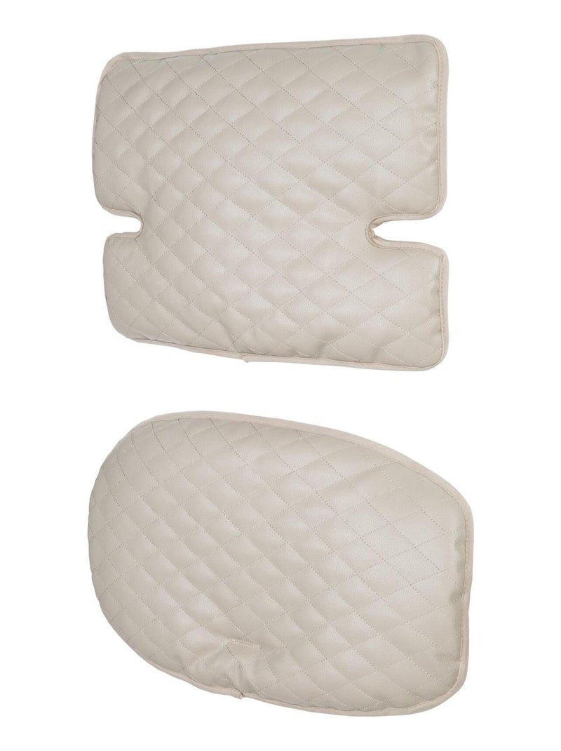 Coussin de chaise haute matelassé 2 pièces en cuir PU 'Luxe' ROBA Grège - Kiabi