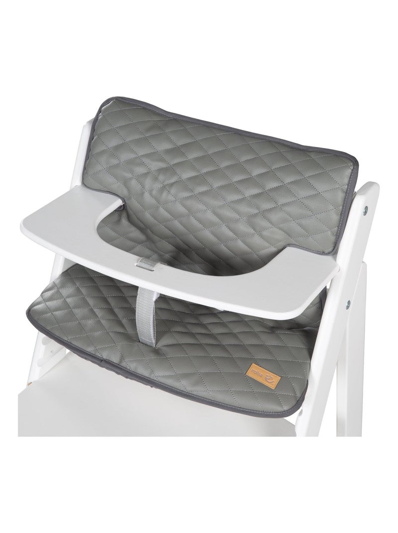 Coussin de chaise haute matelassé 2 pièces en cuir PU 'Luxe' ROBA Gris clair - Kiabi