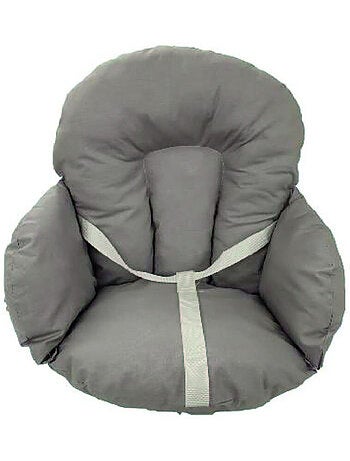 Coussin de chaise pour bébé en pvc motifs gris rayé animaux