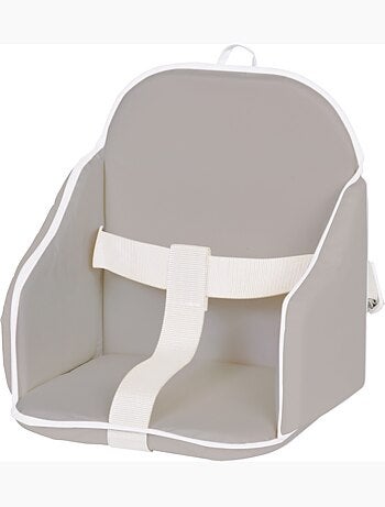 Coussin de chaise PVC avec sangles gris/blanc