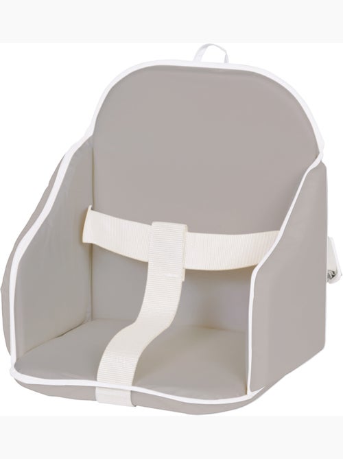 Coussin de chaise PVC avec sangles gris/blanc - Kiabi