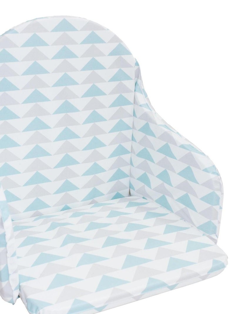 Coussin de chaise PVC Géométrique Aqua, Gris Bleu - Kiabi
