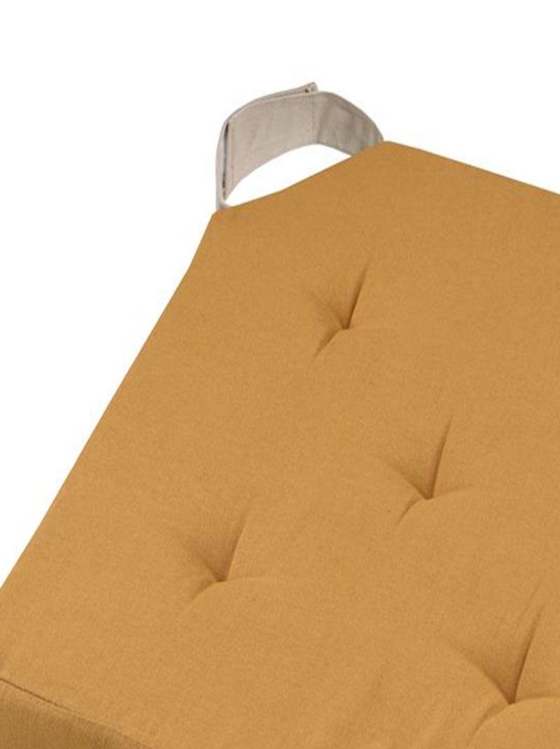 Coussin de chaise réversible Jaune paille - Kiabi