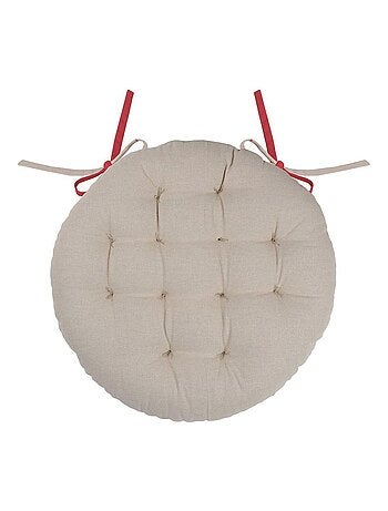 Galette de chaise ronde et bicolore