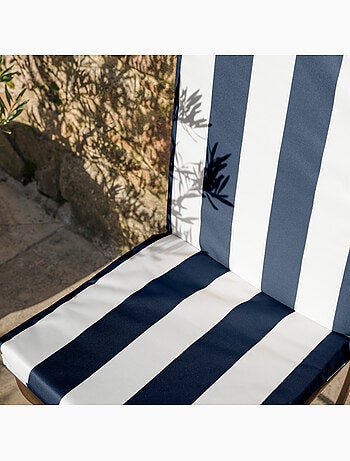 Coussin de fauteuil assise et dossier imperméable à rayures ARCACHON