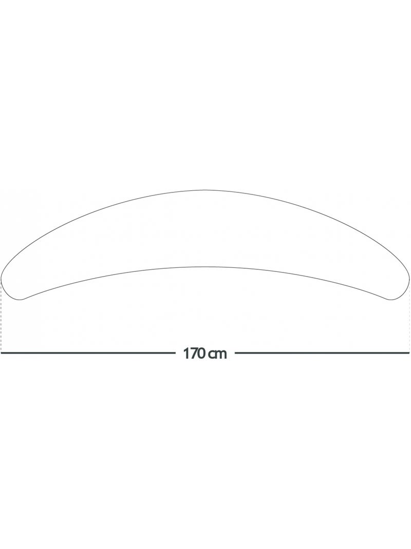 Coussin de grossesse, de maternité et d'allaitement déhoussable - Monsieur Bébé Beige - Kiabi
