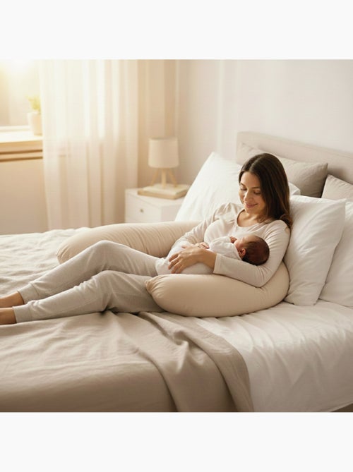 Coussin de grossesse, de maternité et d'allaitement déhoussable - Monsieur Bébé - Kiabi Coussin de grossesse, de maternité et d'allaitement déhoussable - Monsieur Bébé - Kiabi