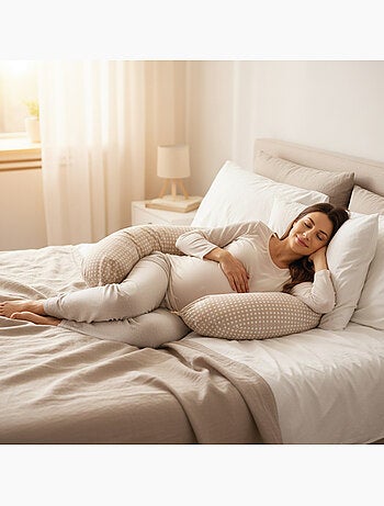 Coussin de grossesse, de maternité et d'allaitement déhoussable - Monsieur Bébé