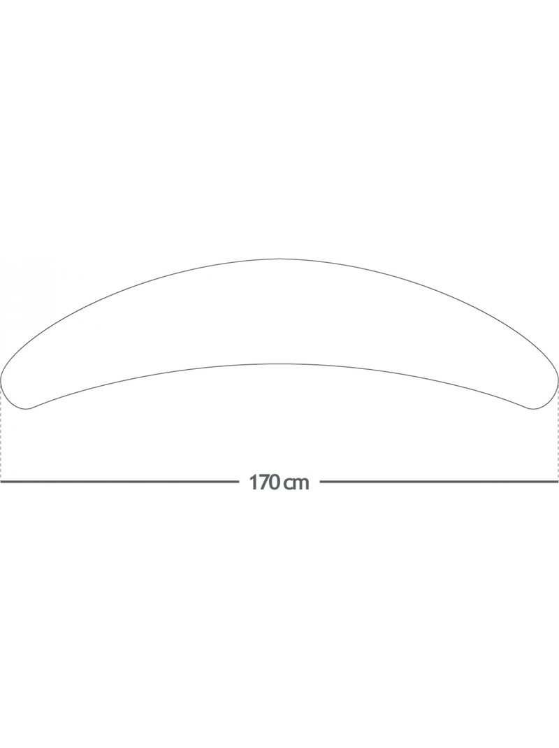 Coussin de grossesse, de maternité et d'allaitement déhoussable - Monsieur Bébé Beige/Blanc - Kiabi