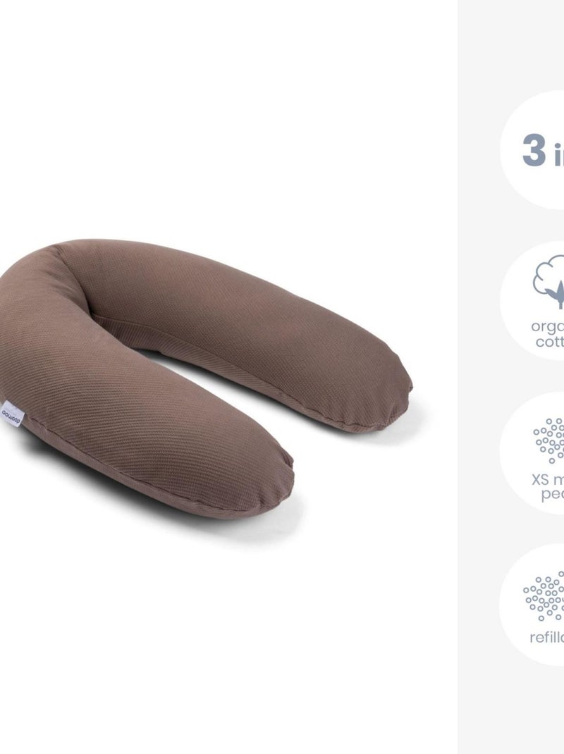 Coussin de grossesse et d'allaitement Buddy Caribou 'Doomoo' Marron - Kiabi