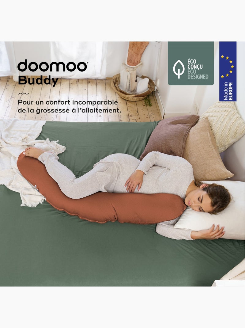 Coussin de grossesse et d'allaitement buddy 'doomoo' Terracotta - Kiabi