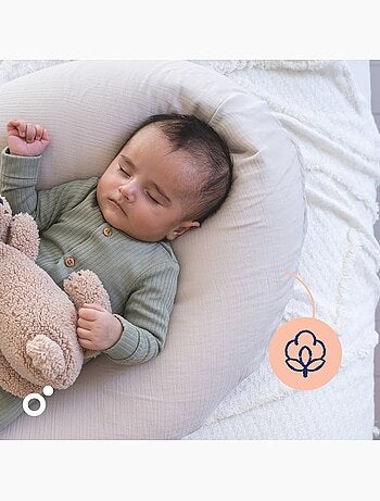 Coussin de grossesse et d'allaitement comfy big en coton bio 'doomoo'