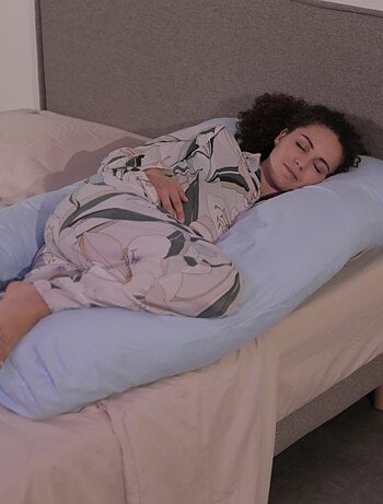 Coussin de Grossesse et d'Allaitement Coton 140x80cm - Déhoussable - Bananair