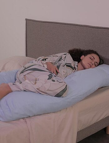 Coussin de Grossesse et d'Allaitement Coton 140x80cm - Déhoussable - Bananair