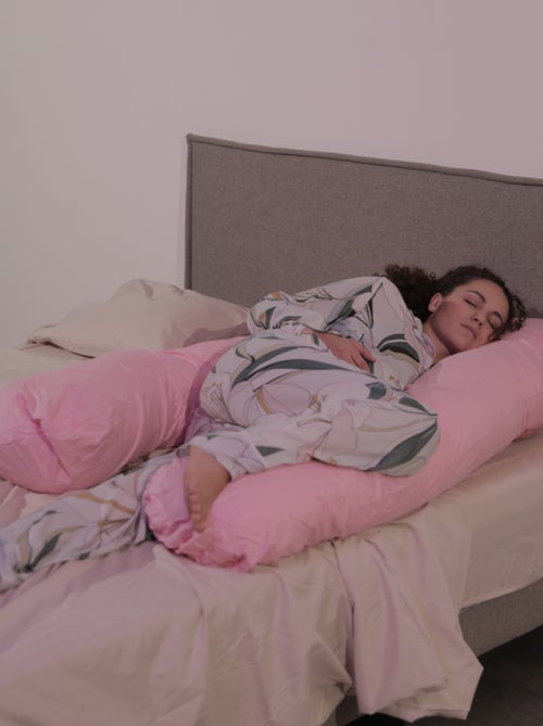 Coussin de Grossesse et d'Allaitement Coton 140x80cm - Déhoussable - Bananair - Kiabi