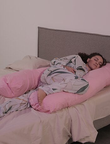 Coussin de Grossesse et d'Allaitement Coton 150x80cm - Déhoussable - Bananair