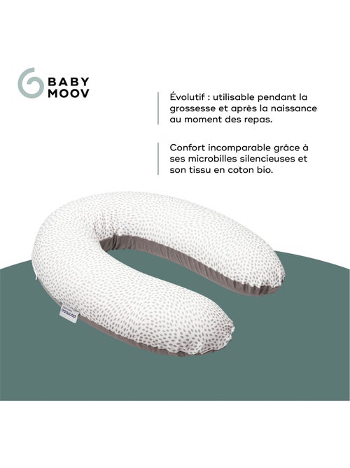 Coussin de grossesse et d'allaitement taupe - buddy - Kiabi