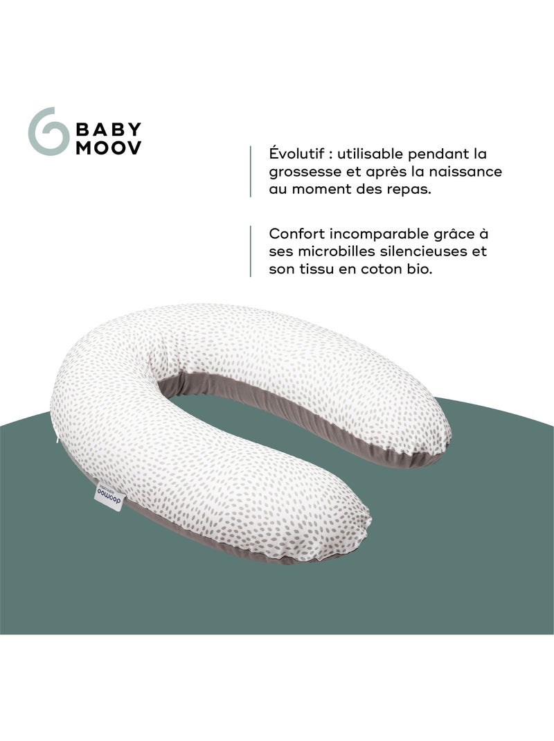 Coussin de grossesse et d'allaitement taupe - buddy Gris - Kiabi