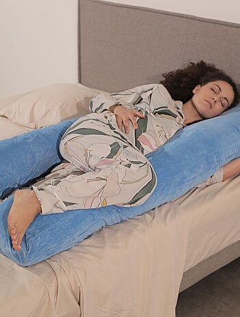 Coussin de Grossesse et d'Allaitement Velours 140x80cm - Déhoussable - Bananair
