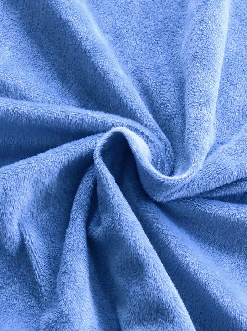 Coussin de Grossesse et d'Allaitement Velours 140x80cm - Déhoussable - Bananair Bleu - Kiabi