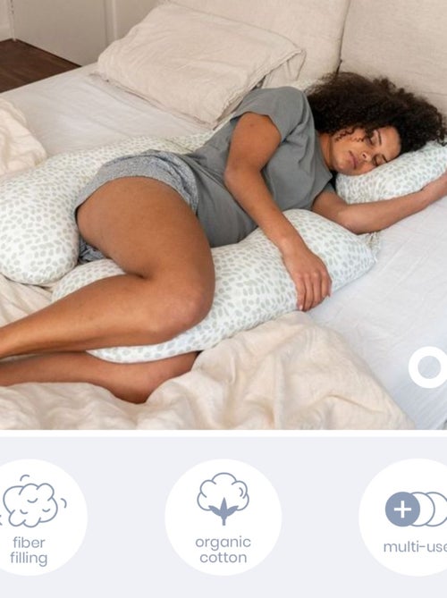 Coussin de grossesse XXL MAXXY Mini Leaves Green 'doomoo' - Kiabi