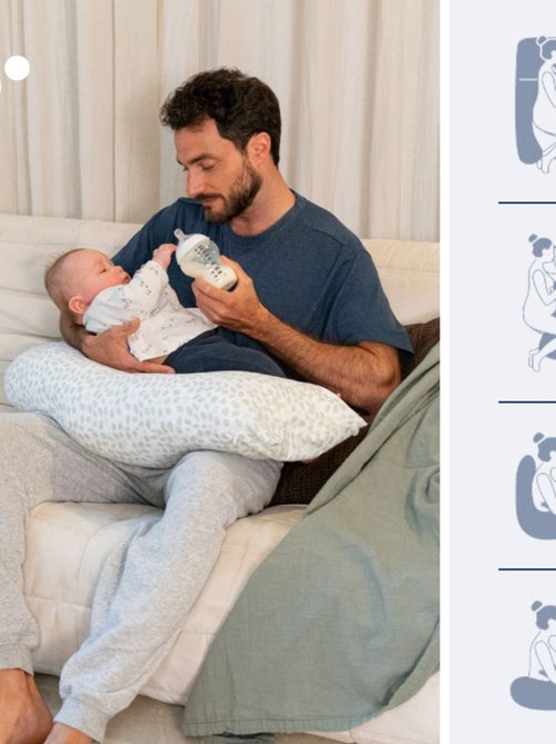 Coussin de grossesse XXL MAXXY Mini Leaves Green 'doomoo' - Kiabi