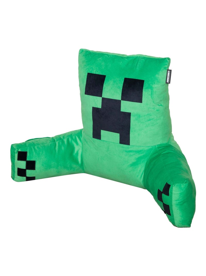 Coussin de lecture Creeper avec dossier haut et accoudoirs 'Roba' - Minecraft Vert - Kiabi