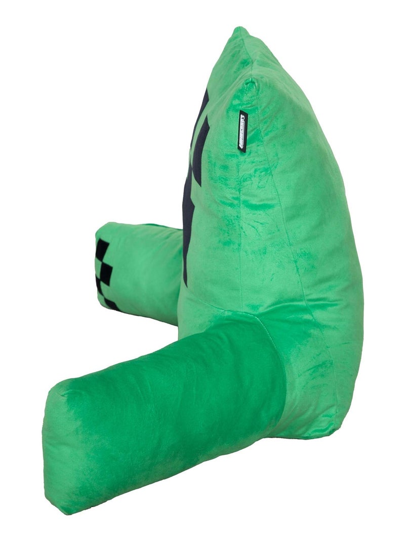 Coussin de lecture Creeper avec dossier haut et accoudoirs 'Roba' - Minecraft Vert - Kiabi