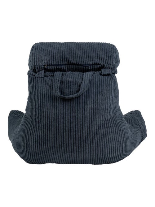 Coussin de lecture déhoussable en velours côtelé 80x50x70 cm bleu foncé - Kiabi Coussin de lecture déhoussable en velours côtelé 80x50x70 cm bleu foncé - Kiabi