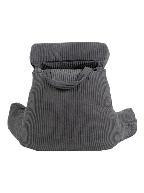 Coussin de lecture déhoussable en velours côtelé 80x50x70 cm gris - Kiabi Coussin de lecture déhoussable en velours côtelé 80x50x70 cm gris - Kiabi