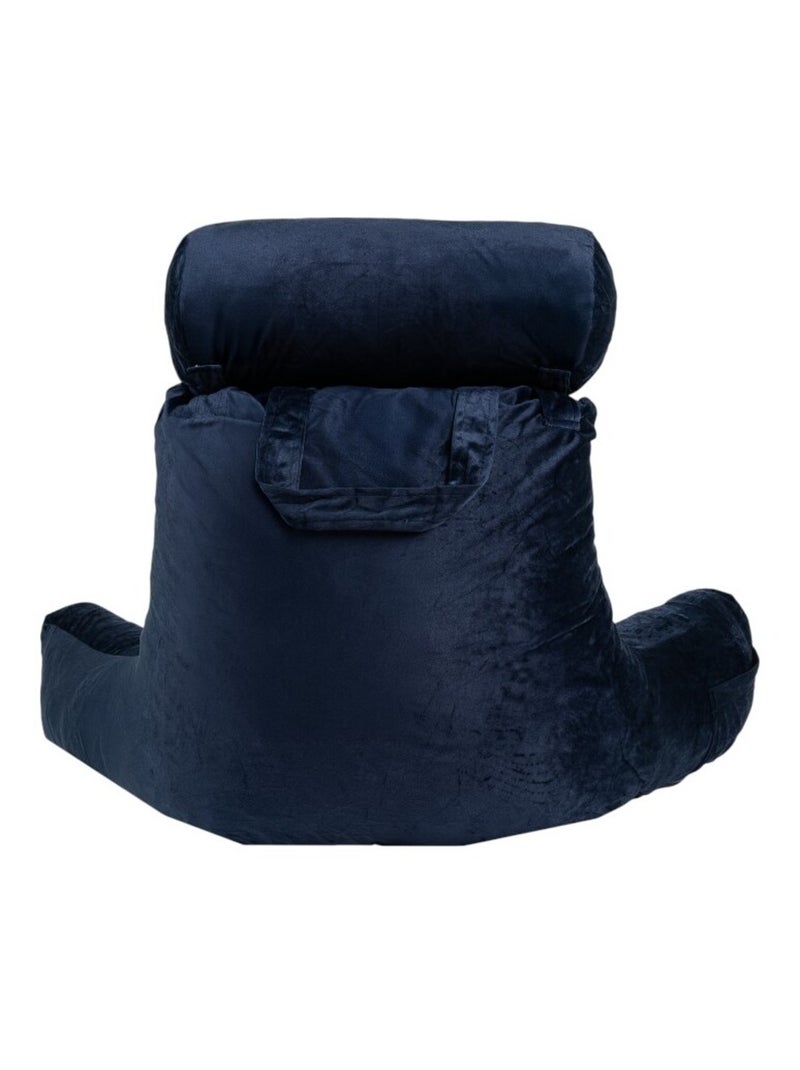 Coussin de lecture déhoussable Velours Bleu foncé - Kiabi