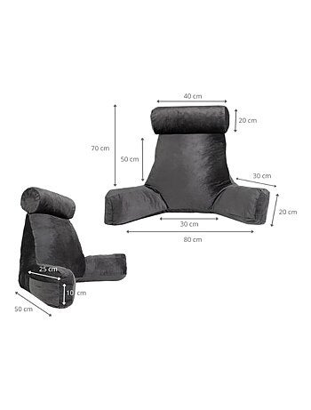 Coussin de lecture déhoussable Velours