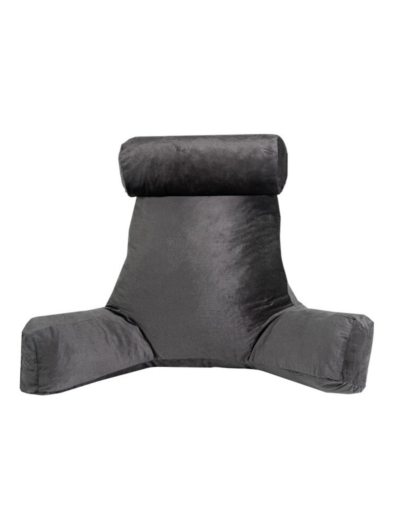 Coussin de lecture déhoussable Velours Gris - Kiabi
