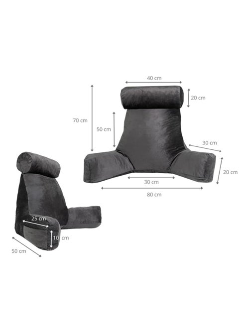 Coussin de lecture déhoussable Velours - Kiabi Coussin de lecture déhoussable Velours - Kiabi