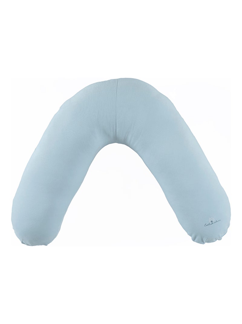 Coussin de maternité 160 cm  Coton bio  déhoussable Bleu ciel - Kiabi