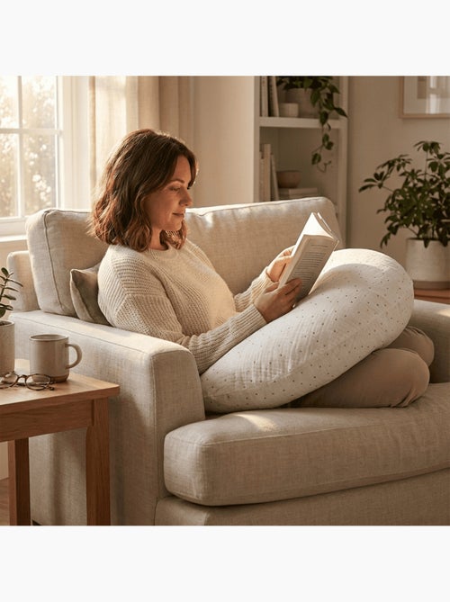Coussin de Maternité 3 en 1 : Grossesse, Allaitement & Repos - 170cm - Kiabi Coussin de Maternité 3 en 1 : Grossesse, Allaitement & Repos - 170cm - Kiabi