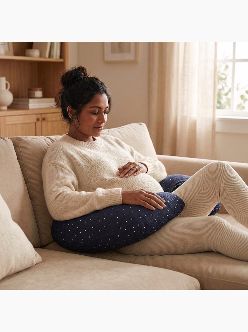 Coussin de Maternité 3 en 1 : Grossesse, Allaitement & Repos Bleu - Kiabi