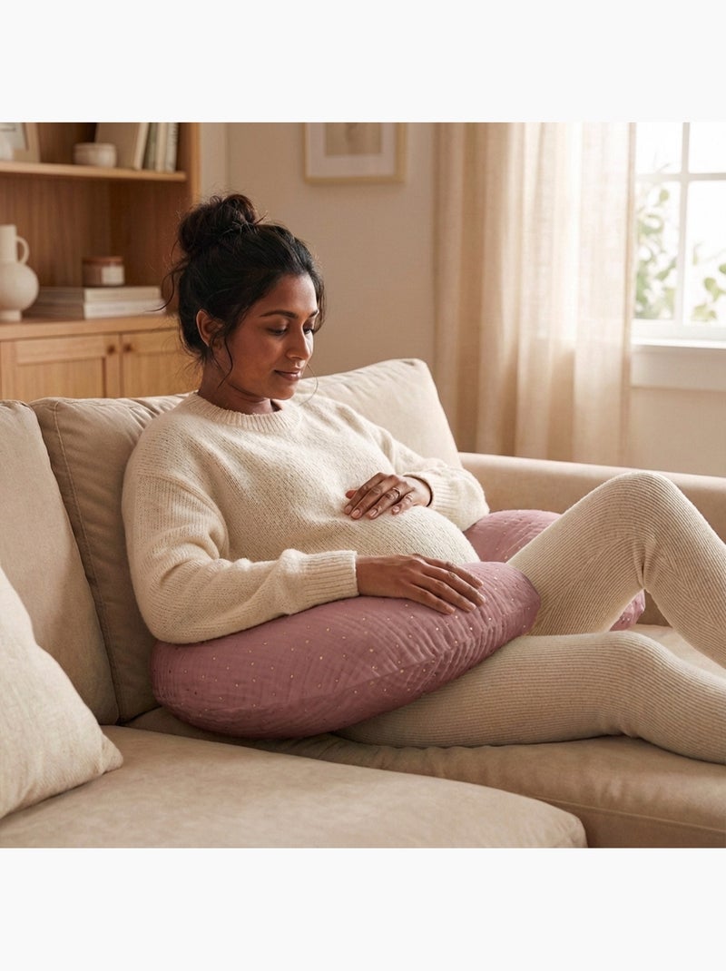 Coussin de Maternité 3 en 1 : Grossesse, Allaitement & Repos Rose fushia - Kiabi