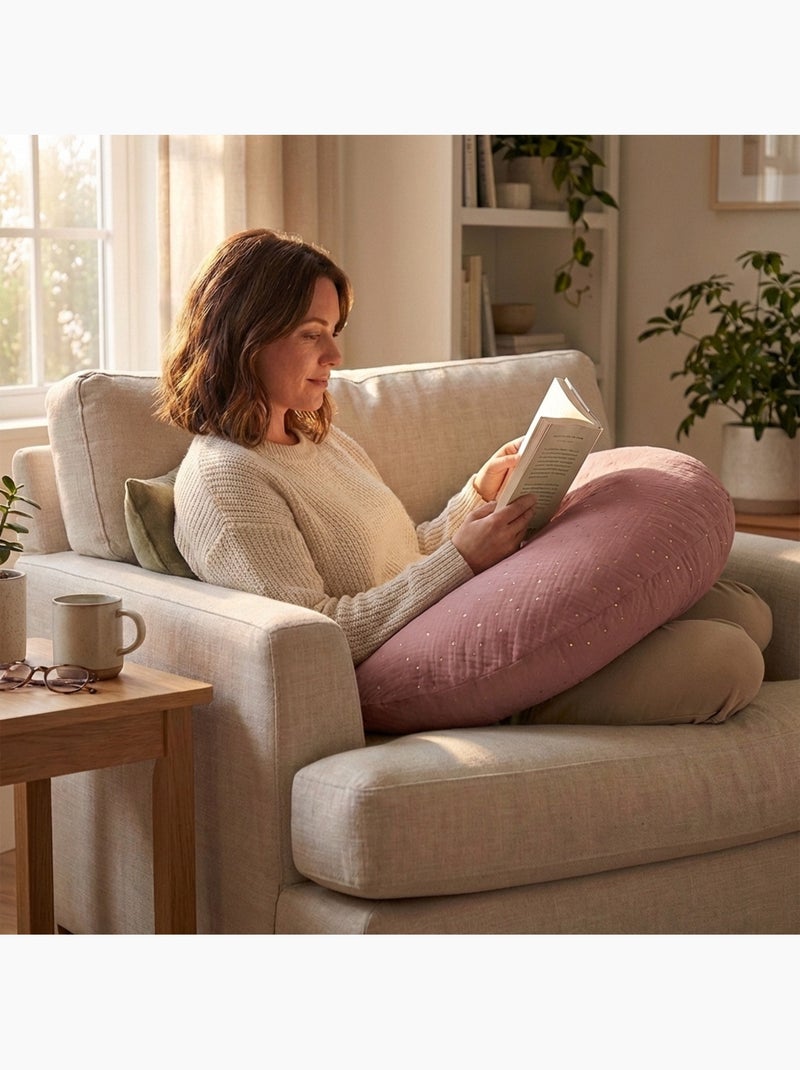 Coussin de Maternité 3 en 1 : Grossesse, Allaitement & Repos Rose fushia - Kiabi