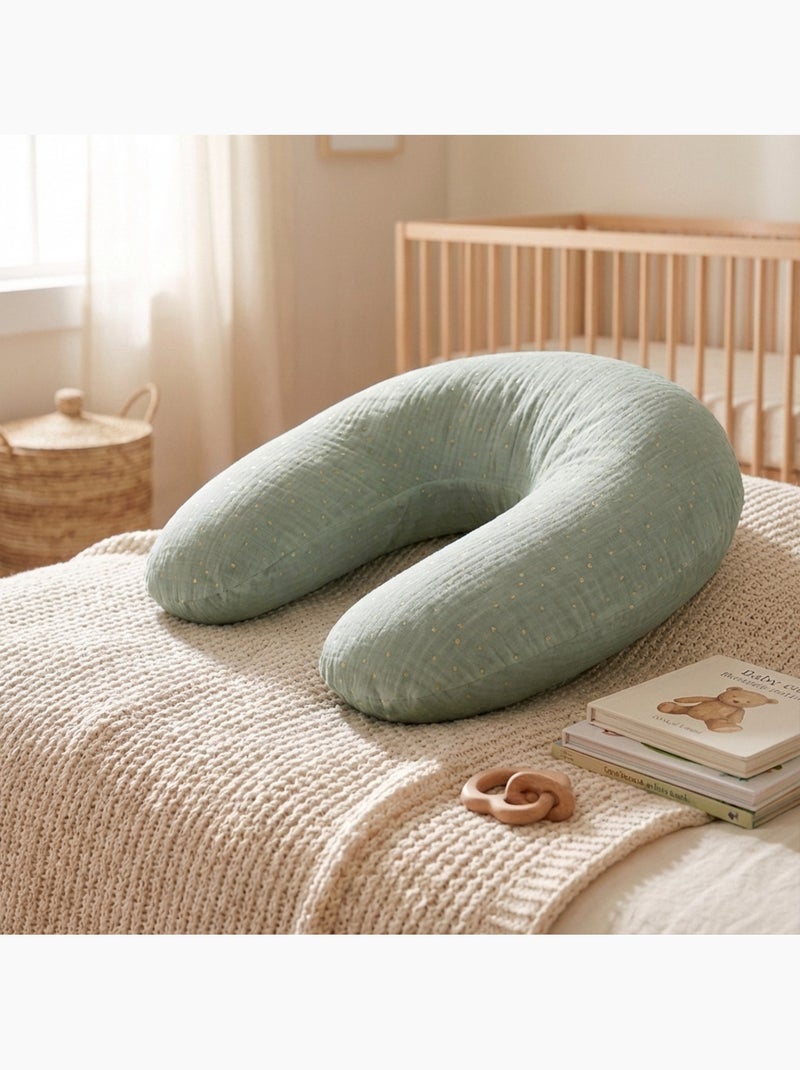 Coussin de Maternité 3 en 1 : Grossesse, Allaitement & Repos Vert - Kiabi