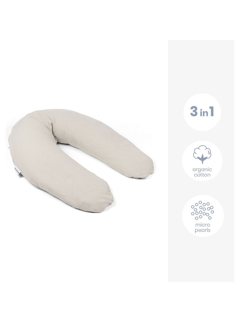 Coussin de maternité Comfy Big Tetra Amande 'doomoo' Beige - Kiabi
