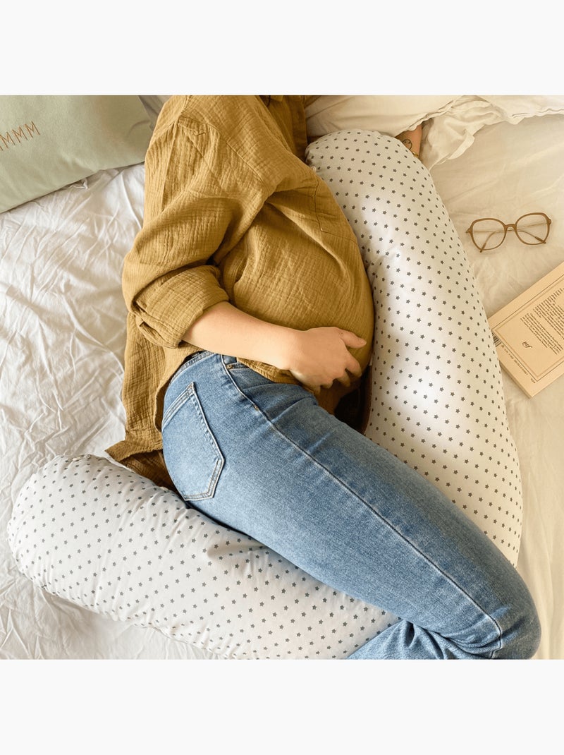 Coussin de maternité et d'allaitement éponge Gris - Kiabi
