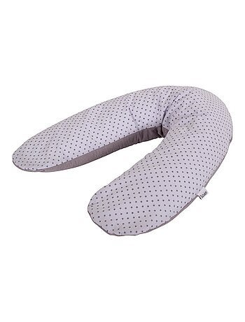 Coussin de maternité et d'allaitement éponge gris/étoiles