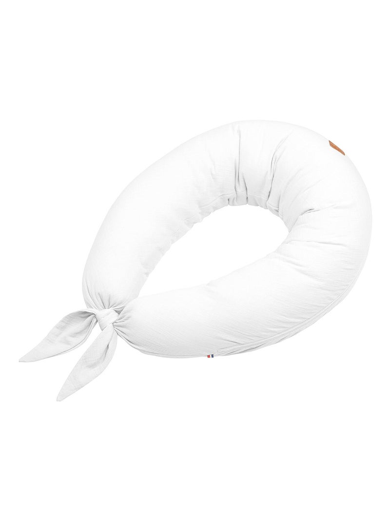 Coussin de maternité et d'allaitement + housse en gaze de coton SEVIRA KIDS Blanc - Kiabi