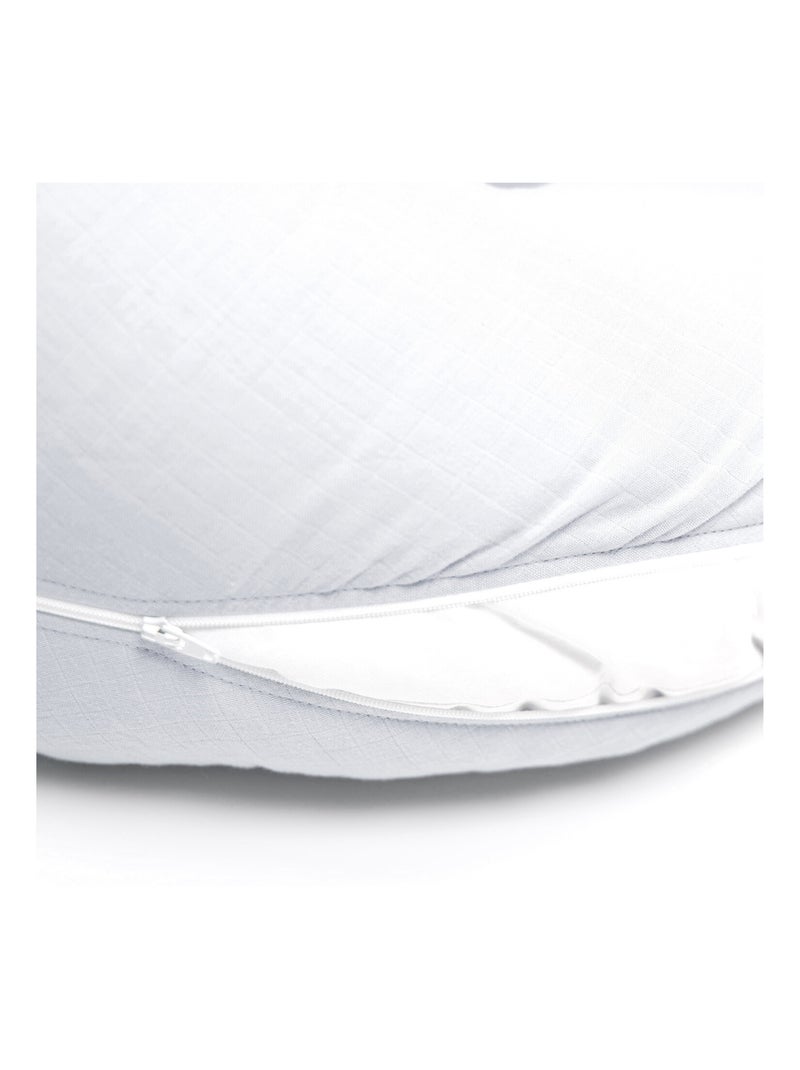 Coussin de maternité et d'allaitement + housse en gaze de coton SEVIRA KIDS Blanc - Kiabi