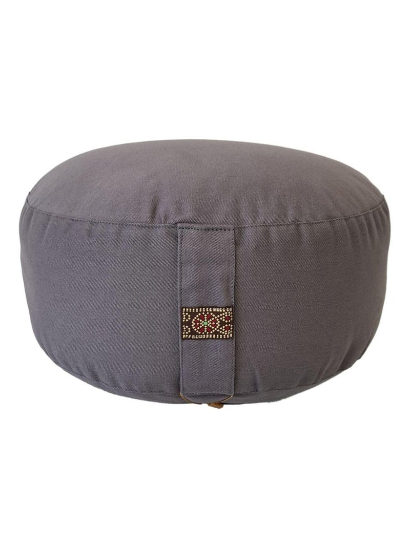 Coussin de méditation en coton BIO Gris - Kiabi