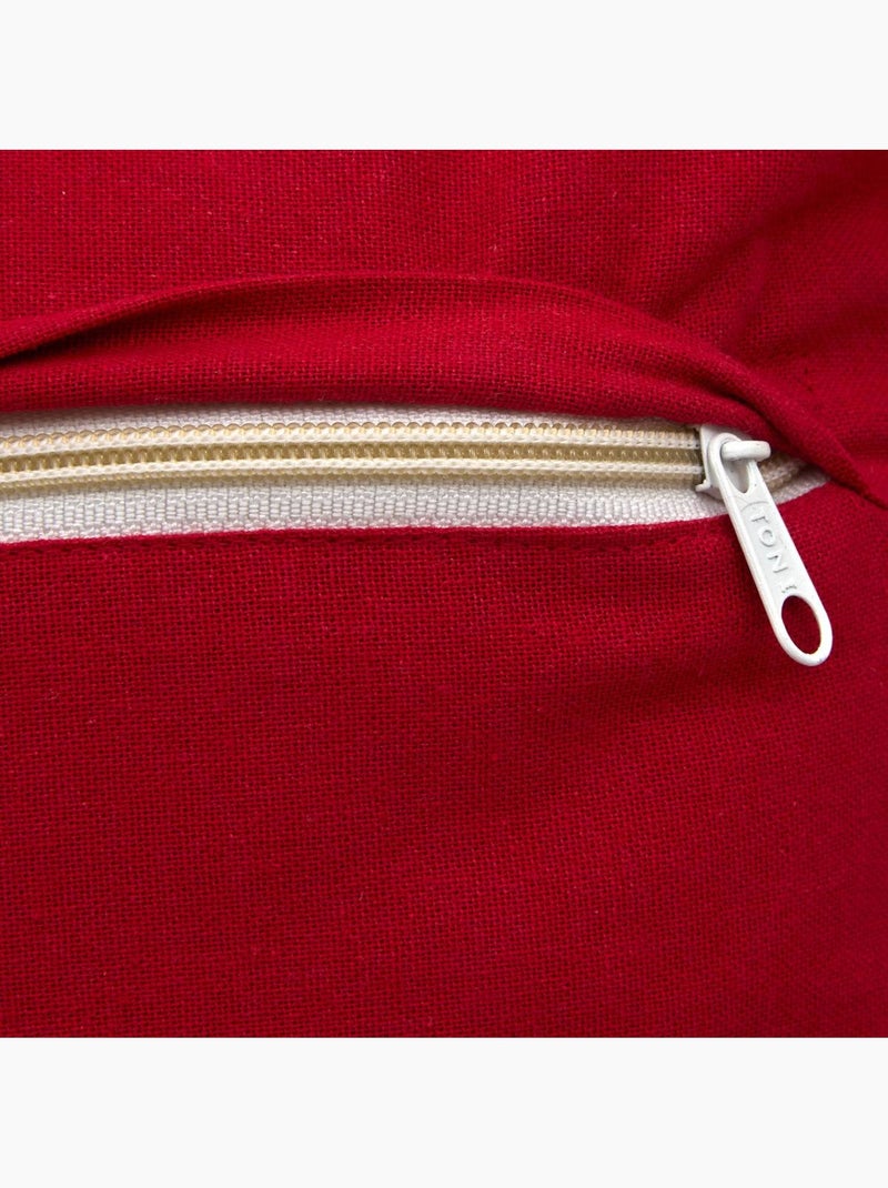 Coussin de noël brodé couronne 45 x 45 cm Crème - Kiabi