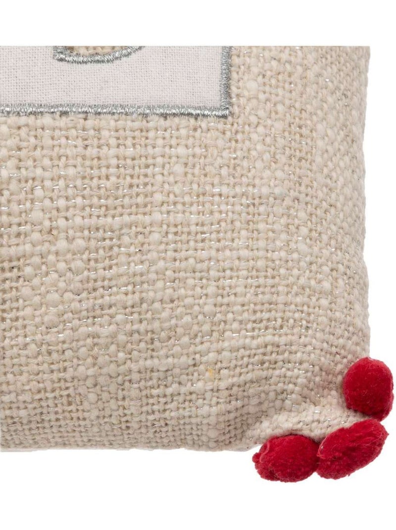 Coussin de Noël Flocon Beige - Kiabi