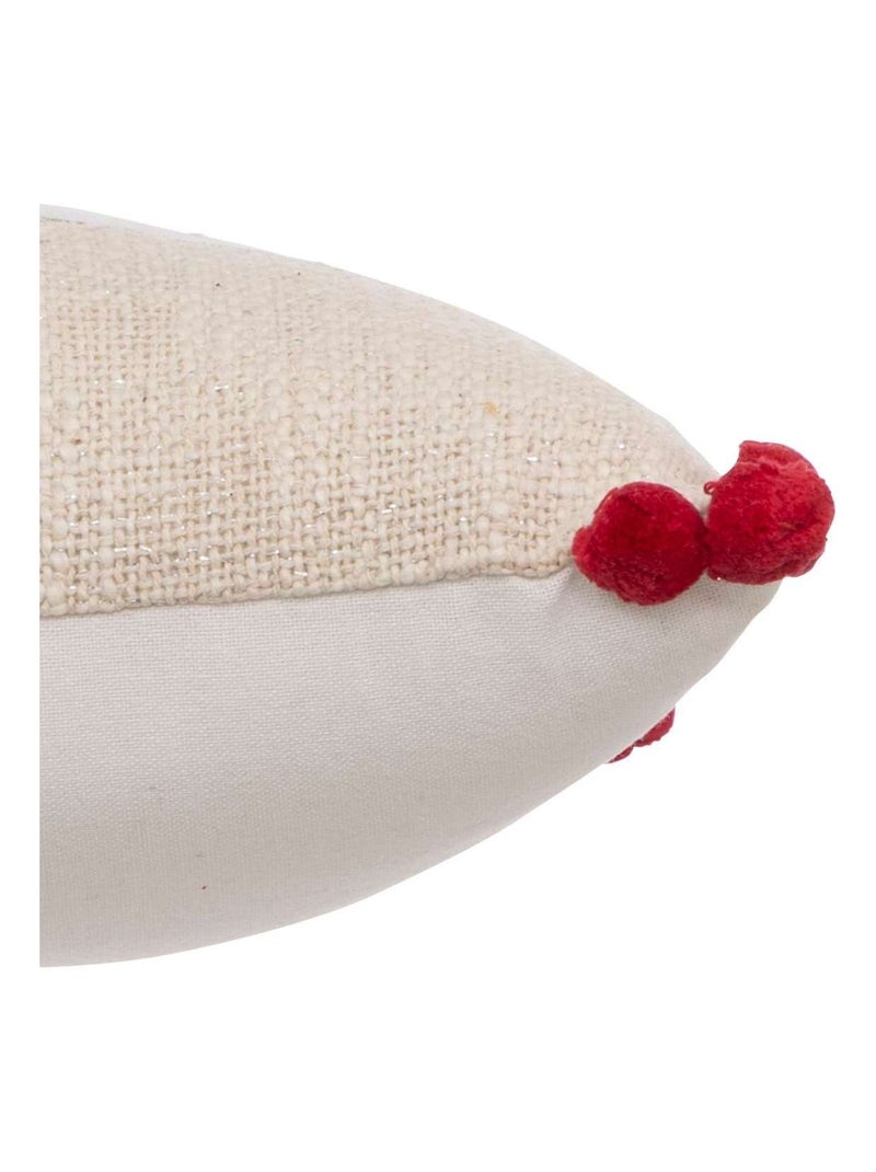 Coussin de Noël Flocon Beige - Kiabi